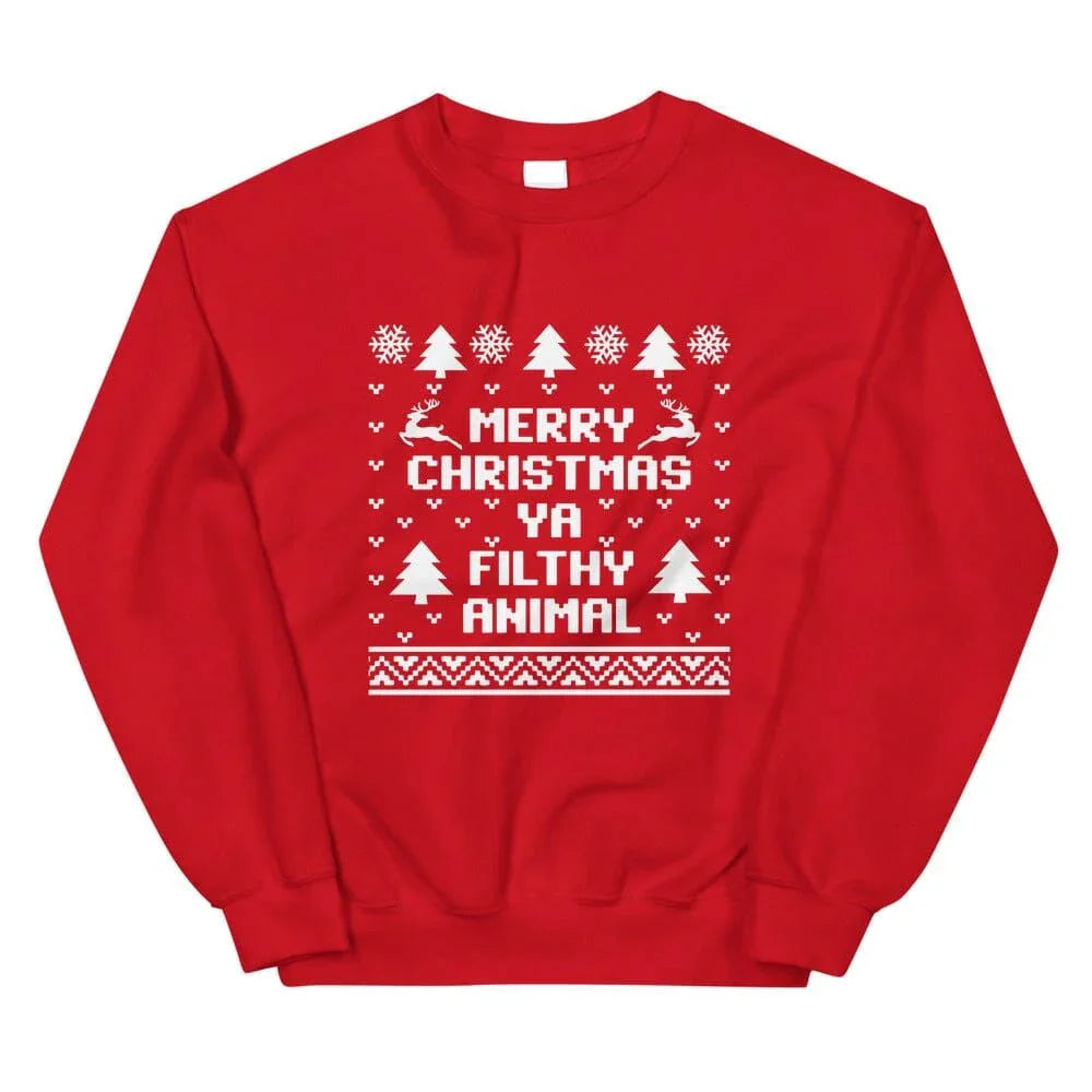 Merry Christmas Ya Filthy Animal Sweatshirt