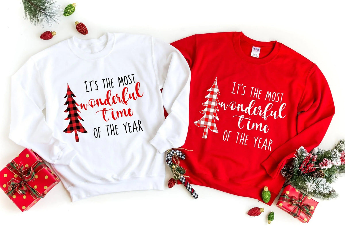 Most Wonderful Time White Sweatshirt